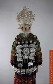 Hmong Miao Velvet Silver Sequin Festival Jacket #104YP  