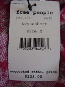 NWT Free People Long Tunic Shirt Boysenberry M $128  