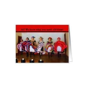    eight   Old West Dance Hall Girls Birthday Card Card Toys & Games