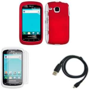 iFase Brand Samsung DoubleTime i857 Combo Rubber Red Protective Case 