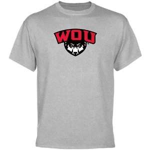 Western Oregon Wolves Wordmark Logo T Shirt   Ash Sports 