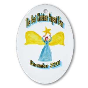 Best Christmas Pageant Ornament Oval Holiday Oval Ornament by 