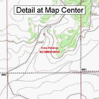  USGS Topographic Quadrangle Map   Tres Piedras, New Mexico 