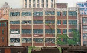 scale ABANDONED FACTORY #2 background building flat N scale FREE 