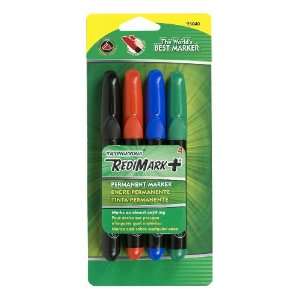   Barrel, Set of 4 Markers, Red, Black Green, and Blue (95040) Office