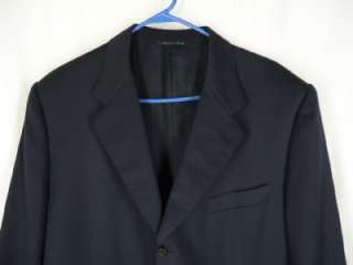Sz 58R 48R Canali Black Wool Suit Jacket Sports Coat Blazer Mens 58/48 