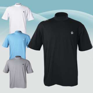 New Men Golf T Shirt Athletic TurtleNeck Sports Color  