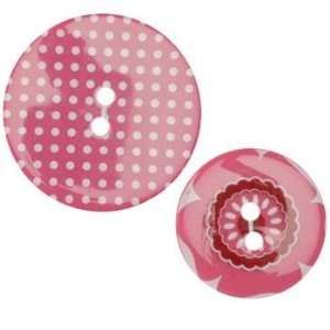 Fashion Buttons 1.00 1 3/8 Coordinates Pansy Pink By The Package