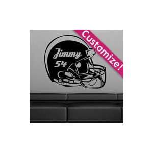 Custom Football Helmet wall stickers (up to 8 letters)  