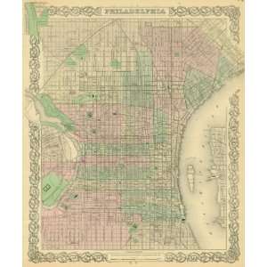  Colton 1881 Antique Map of Philadelphia