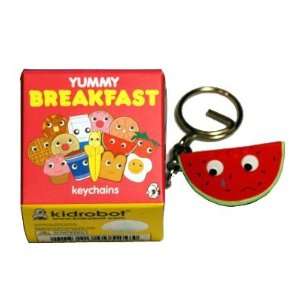  Kidrobot Yummy Breakfast Keychain   Sad Watermelon Toys 