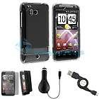 Clear Phone Case+Retract Car Charger+Cable+Privacy Film For HTC 