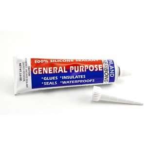General Purpose Silicone Sealant   Clear   2.8 oz.  