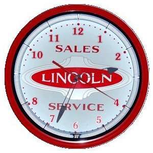   Red Sales Service Neon 20 Wall Clock Made In USA New 