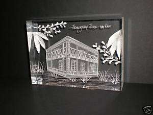Hemingway House Key West Acrylic Carved Art Block Model  