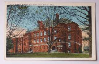1910s State Normal School May Hall Framingham MA PC  