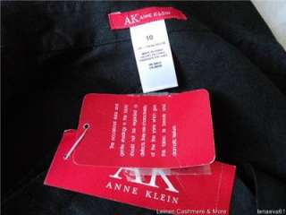 Anne Klein 100% Leinen Bluse Schwarz Gr. 44 Neu mit Etikett  