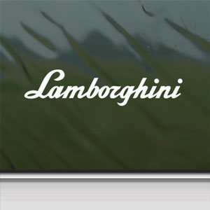  Lamborghini White Sticker Logo Bull Car Vinyl Window Laptop White 