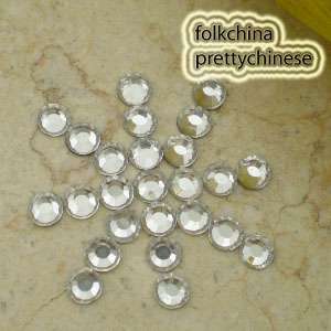 Crystal Clear Iron On Hot Fix Rhinestone Beads 2mm,3mm,4mm,5mm,6mm 