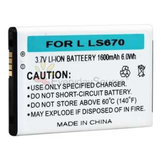   1600mAh Standard Li Ion Battery For LG Optimus S LS670 Cell Phone NEW