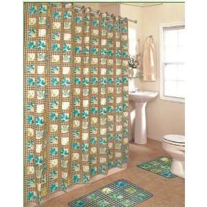   Piece Christmas Leaf Shower Curtain and Rug Bath Set: Home & Kitchen