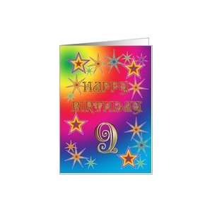    Stars and rainbows card for a 9 year old Card Toys & Games