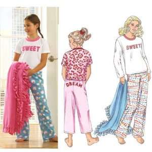 Kwik Sew Girls Sleep Pants Shirts & Blanket Pattern By 