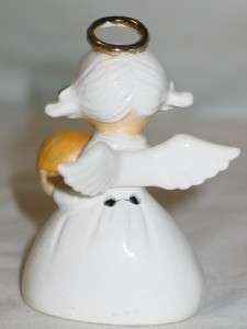 Vintage Norcrest Ceramic October Angel Month Birthday Bell 1950s 