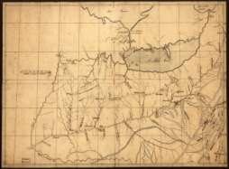 1753 map of Ohio River Valley,  