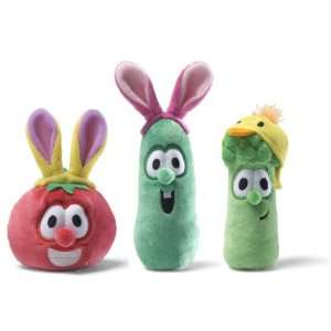 Veggie Tales Easter Bean Bag Plush Toy by Gund Set of 3  Bob, Larry 
