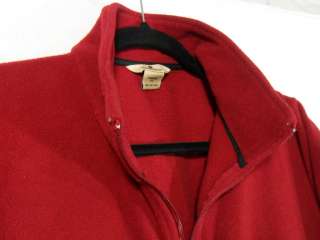 WOOLRICH Womens (XL) BURGUNDY Full Zip Fleece Jacket  