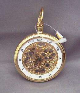 Mens NICOLET Display Case Pocket Watch/Desk Clock 17J  