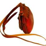 Real Leather Cross Body Mini Shoulder Bag,Tiger Brown  