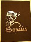 Calvin Coal Miner Peeing On Obama Decal Sticker  