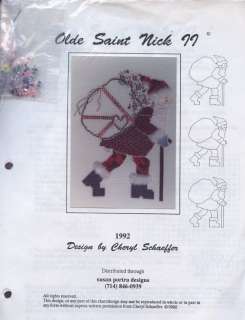 Olde Saint Nick II Susan Portra Needlepoint Pattern HTF  