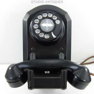 AE50 50 ART DECO WALL TELEPHONE Vintage 1937 AUTOMATIC ELECTRIC PHONE 