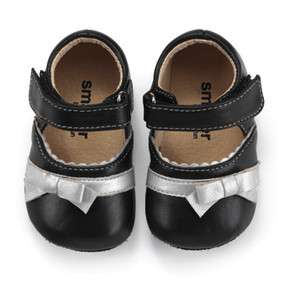 See Kai Run Baby Girls Black Mary Jane Shoe With Silver Bow  