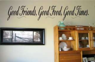 Good Friends Good Food Good Times Vinyl Wall Decal Stickers Decor 