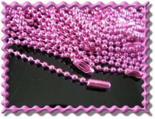 2pcs Metal Fuchsia Ball Chain Necklace with Clasp 2.4mm  