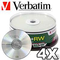 30 Verbaim 94834 4x DVD+RW Rewritable DVD Media Disk  