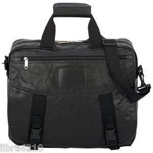 Black Genuine Leather Cowhide Computer Bag 17 For Laptop Notebook PC 