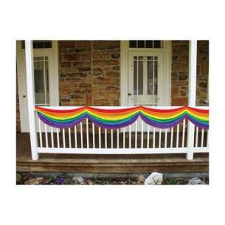 Fabric Bunting Rainbow Flag Pride Party Indoor / Outdoor Decoration 