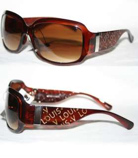 Louis V Eyewear Paris Sunglasses Shades Monogram Letters Glitter brown 