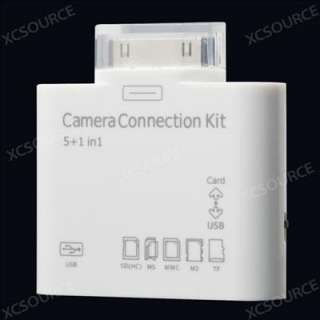  Camera Connection Kit for iPad 2 Card Reader SD HC MS MMC M2 TF IP02