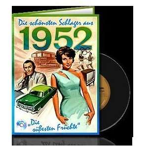 CD Schlager Karte 1952 Musik Chronik zum 60. Geburtstag Grußkarte mit 