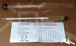 ALCOHOL HYDROMETER Green Line (Steel Shot), Proof & Tralle for 