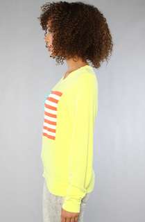 Wildfox The America Baggy Beach Sweatshirt in Neon Yellow : Karmaloop 