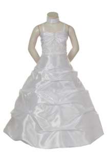   Prom Formal 1st Communion dress size 4 6 8 10 12 14 16 White  