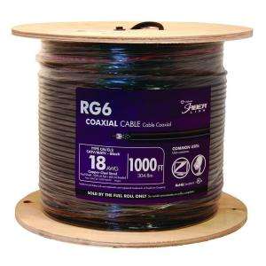   ft. RG6U Quad Shield Coaxial Cable, Black 56918449 at The Home Depot