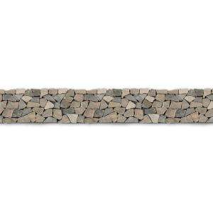 Solistone Indonesian Mosaic Balinese Nights 4 In. x 39 In. Marble 
